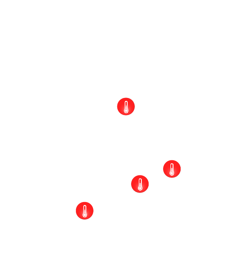 Multiple temperature sources position