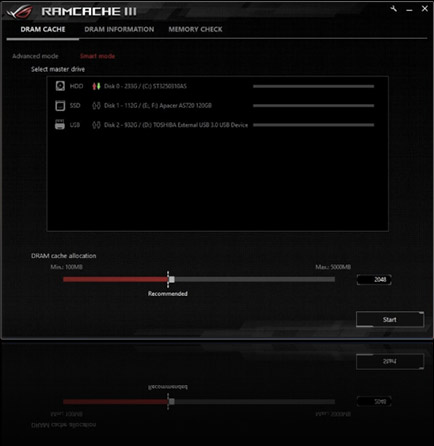 RAMCache III UI